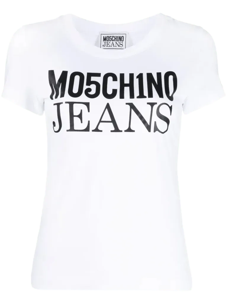 MOSCHINO JEANS logo-print cotton T-shirt