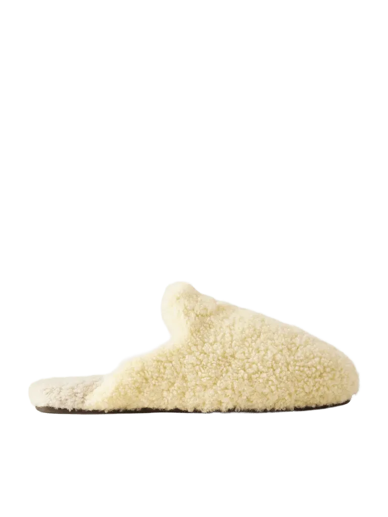 + Auralee shearling slippers