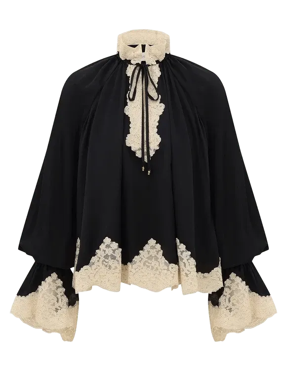 Clash Billow Lace Blouse