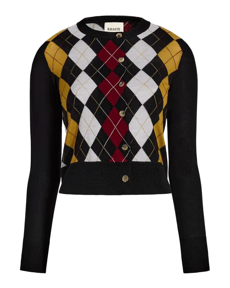 Rita Argyle Virgin Wool-Silk Cardigan