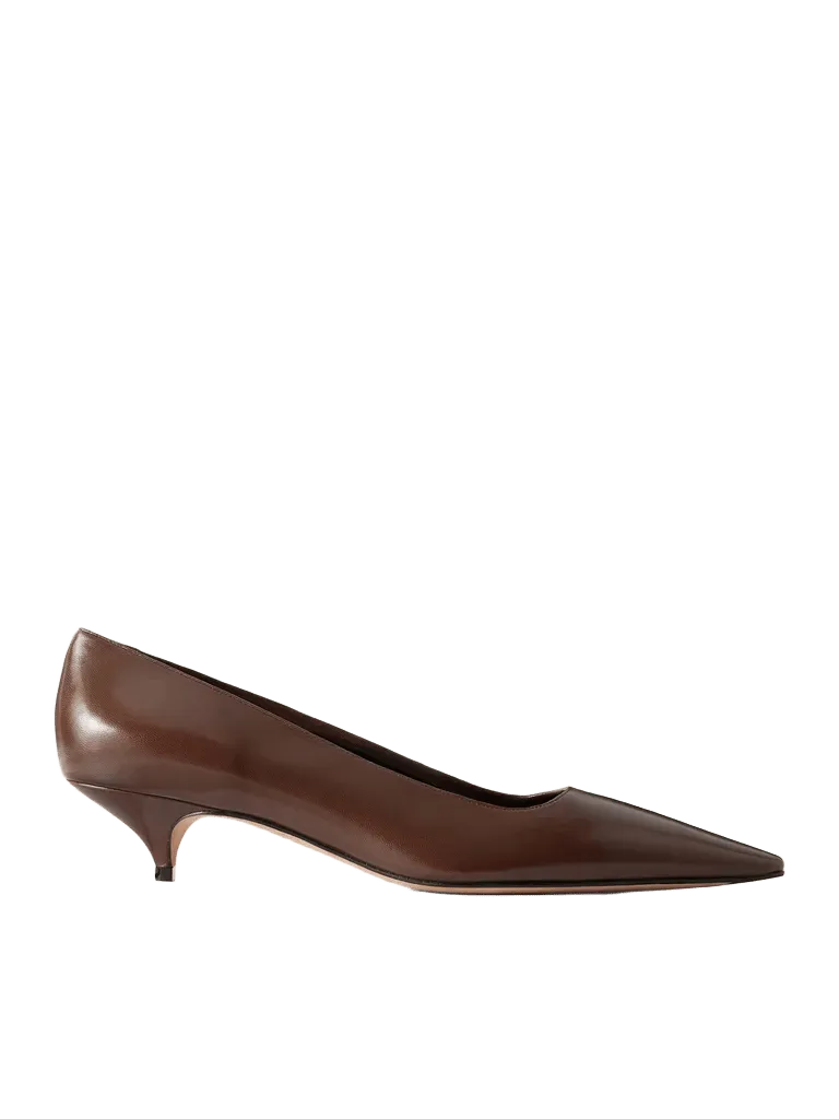 Liisa Kitten Three leather pumps