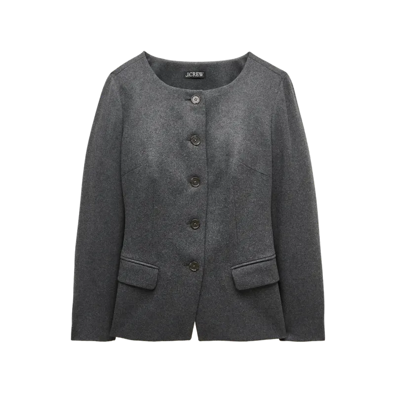 Lady jacket in heather wool blend
