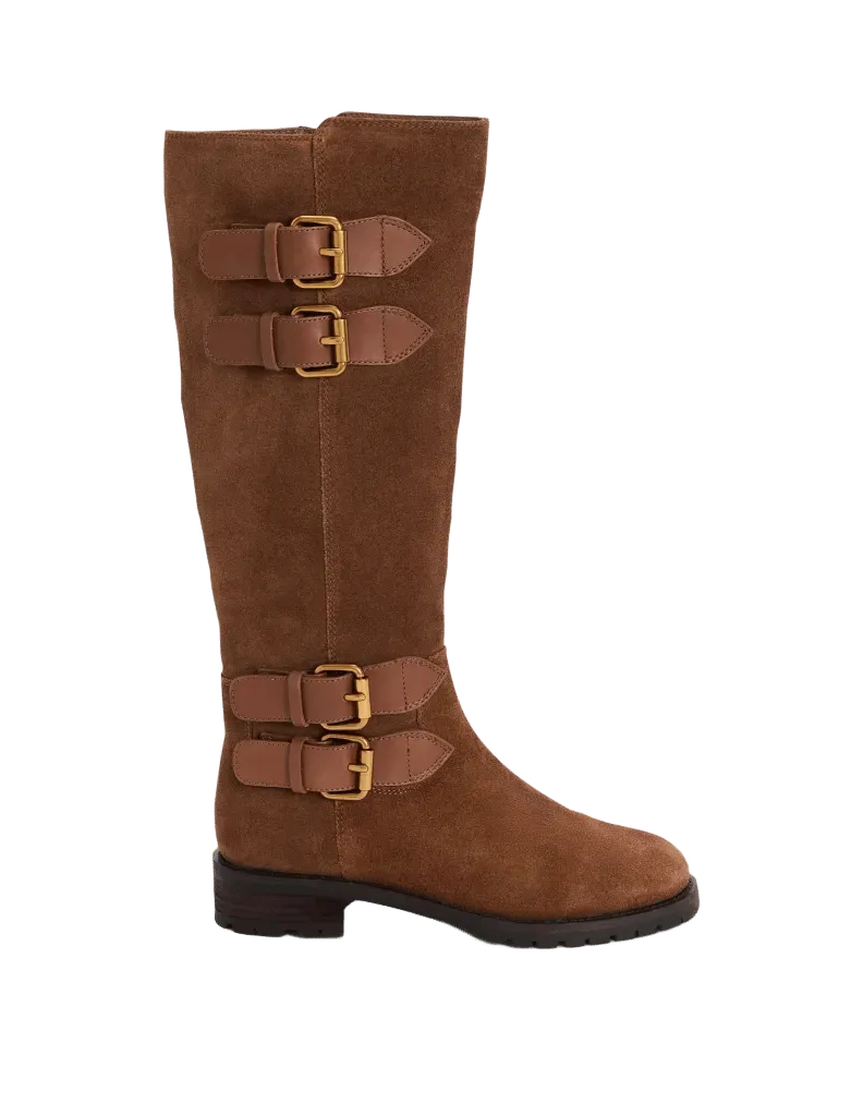 Multi Buckle Knee Boots