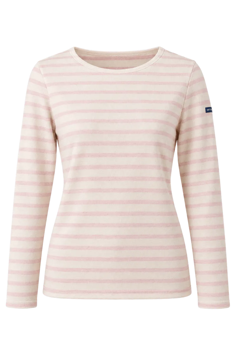 MERIDAME II Breton Shirt (ECRU/PALE PINK)