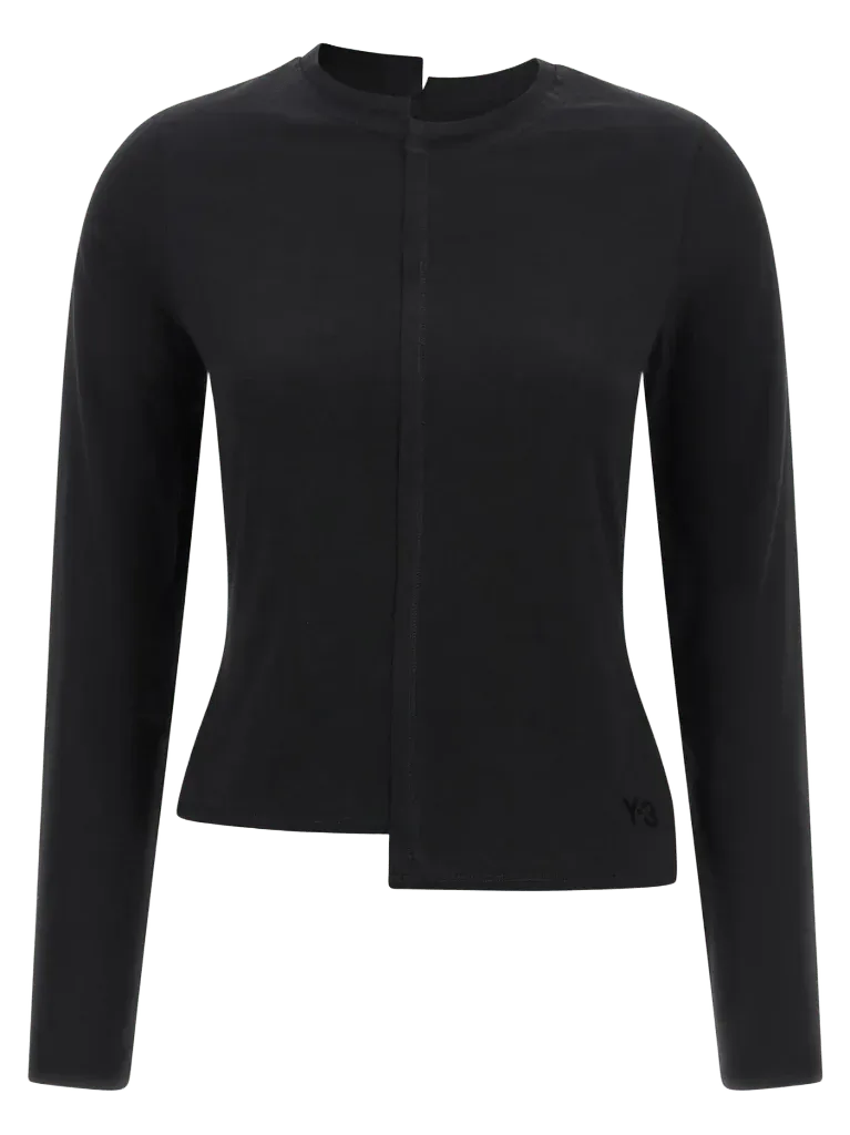 Y-3 Deconstructed Cotton T-Shirt — Black