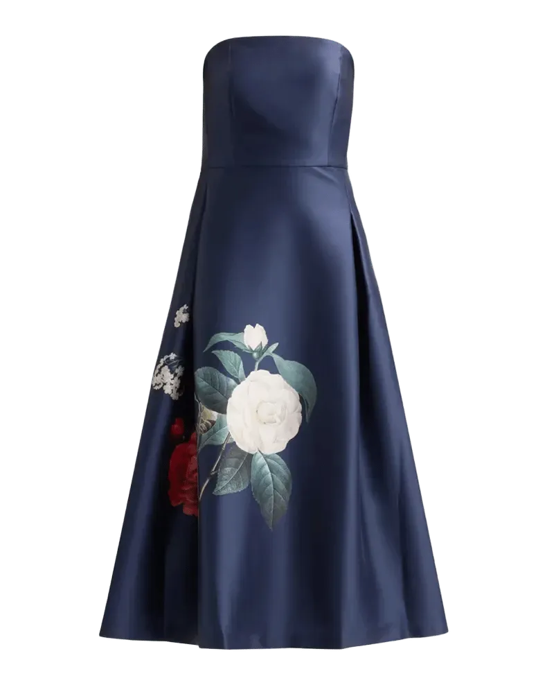 Shay Strapless Tea-Length Dress