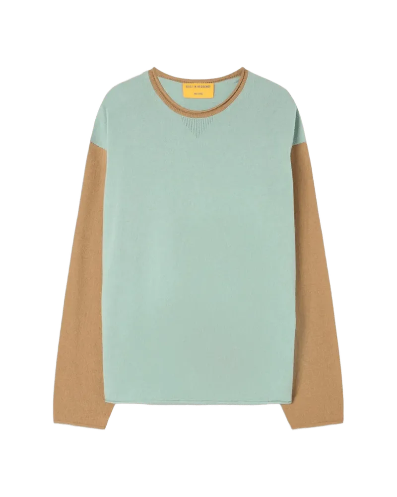 Baseball Oversized Crew - Sage Brush/Camel