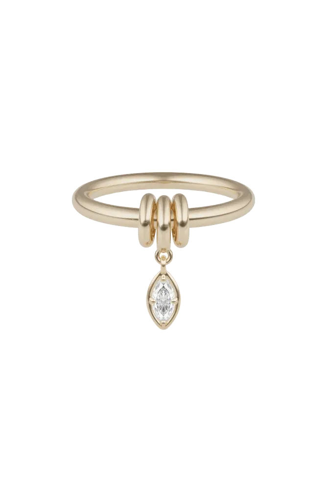 Pia 18k Gold Marquise Diamond Ring