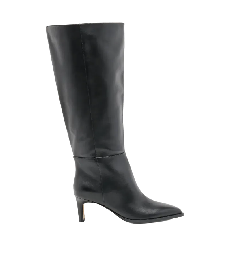 Alima Extra Wide Calf Boots Black Leather