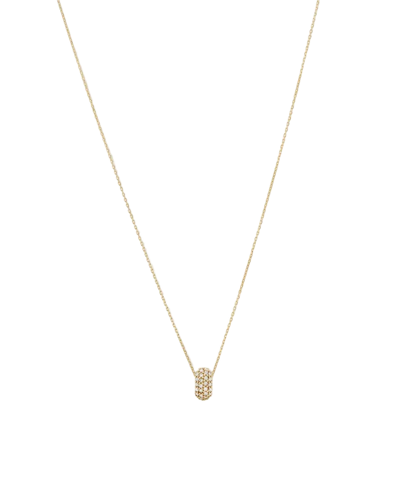 Pavé Diamond Mini Bead Necklace