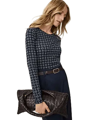 Geo Print Crew Neck Top