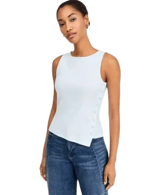 Women's Boatneck Side Button Tank, Macy's Exclusive