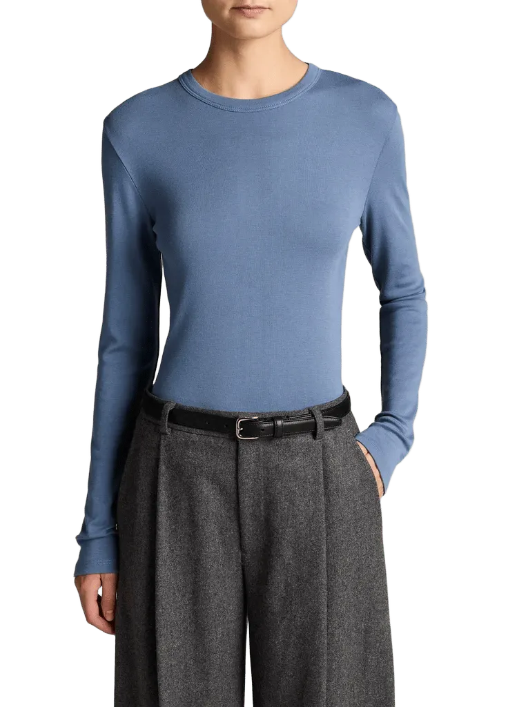 Essential Pima Cotton-Blend Long-Sleeve T-Shirt