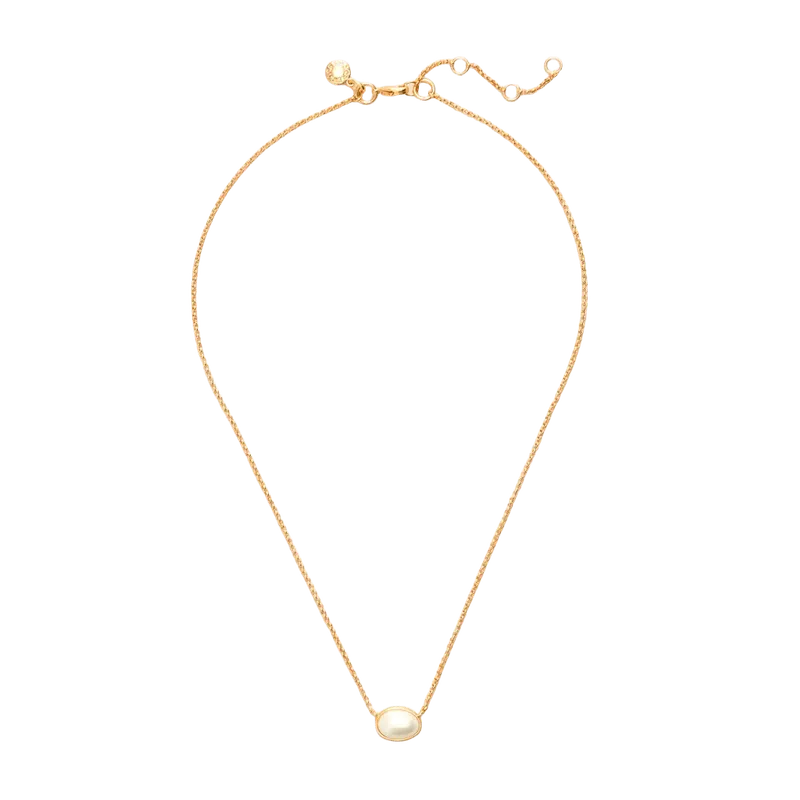 Inset pearl pendant necklace