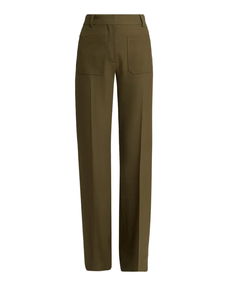 Alina Patch Pocket Wide-Leg Trousers
