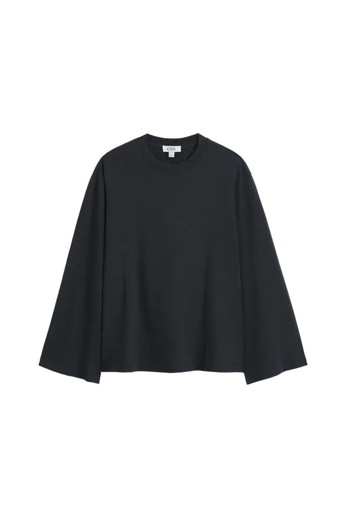 BRUSHED-COTTON LONG-SLEEVED T-SHIRT