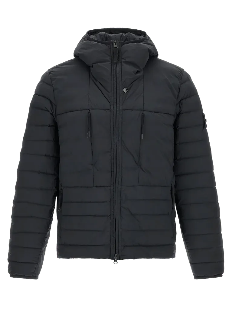 Stone Island Polyamide Quilted Down Jacket — Black