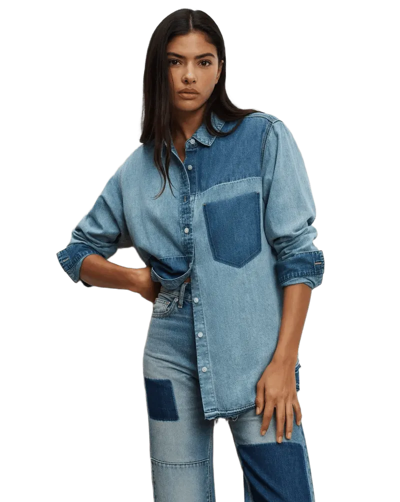 Dalma Denim Button-Down Shirt