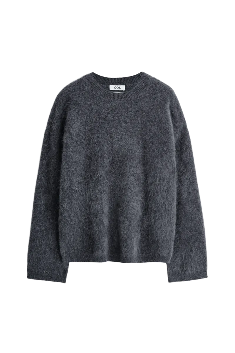 BRUSHED-CASHMERE CREW-NECK SWEATER