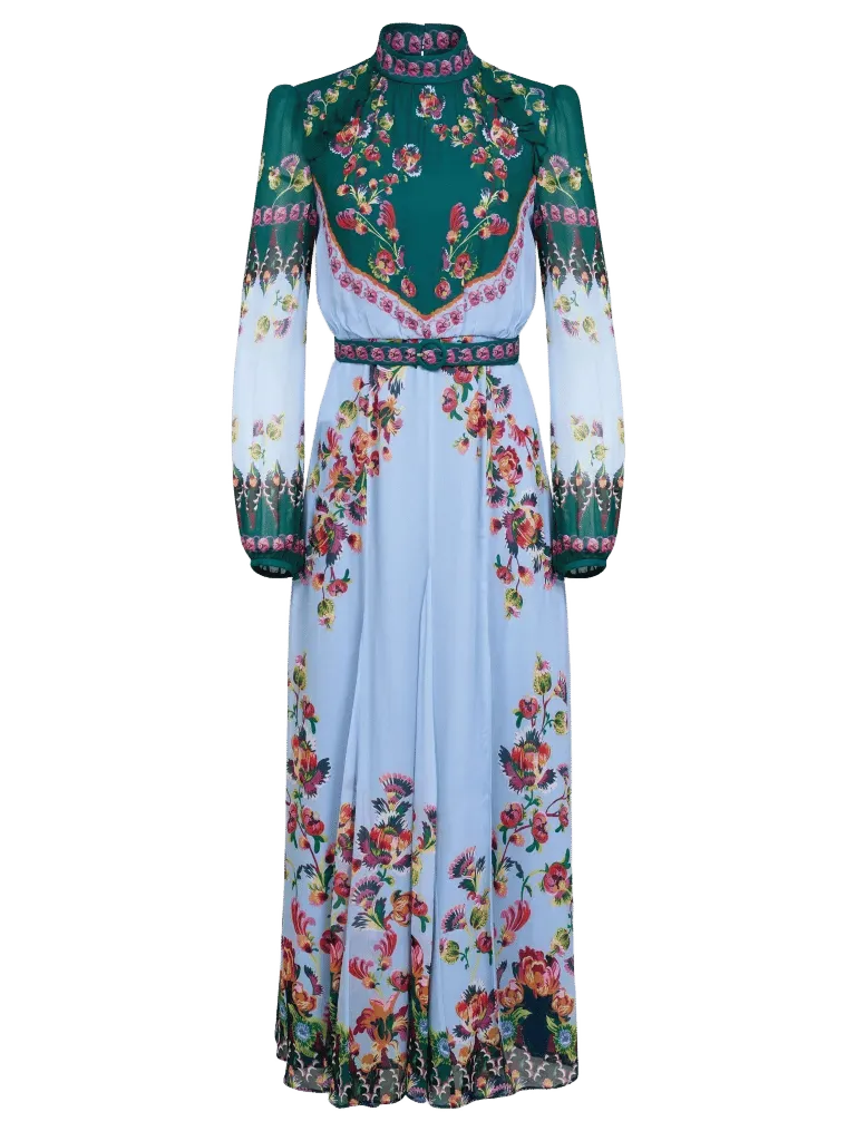 Jacqui B Dress in Saffier Trellis