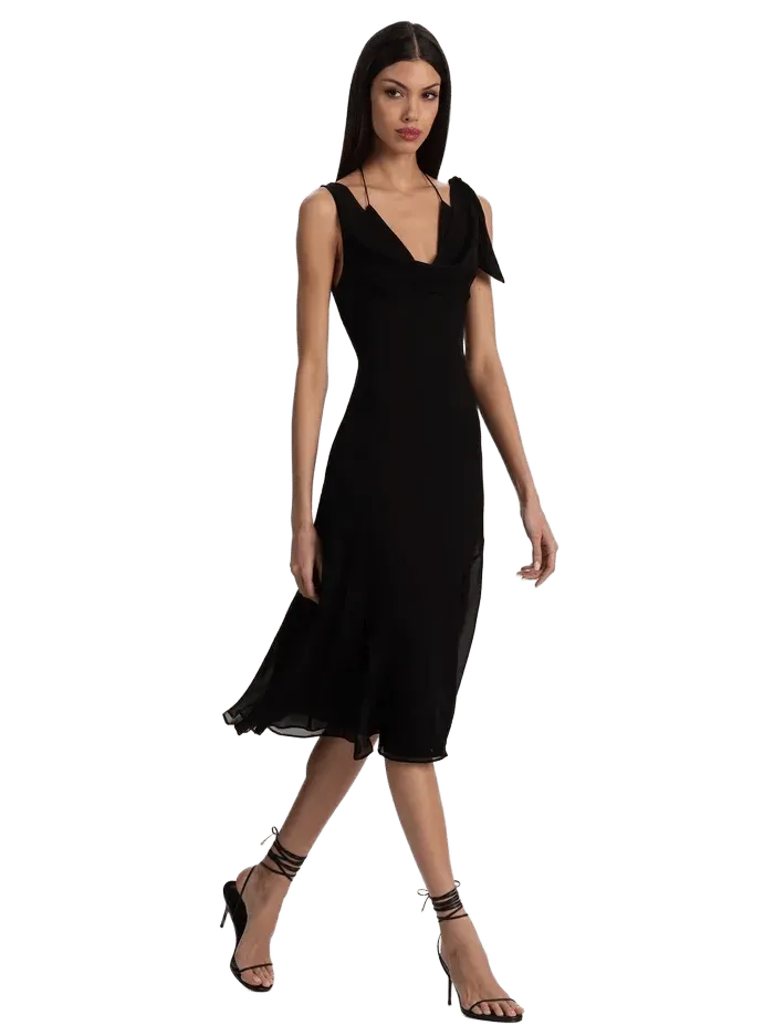 ABIGAIL BIKINI MIDI DRESS - BLACK