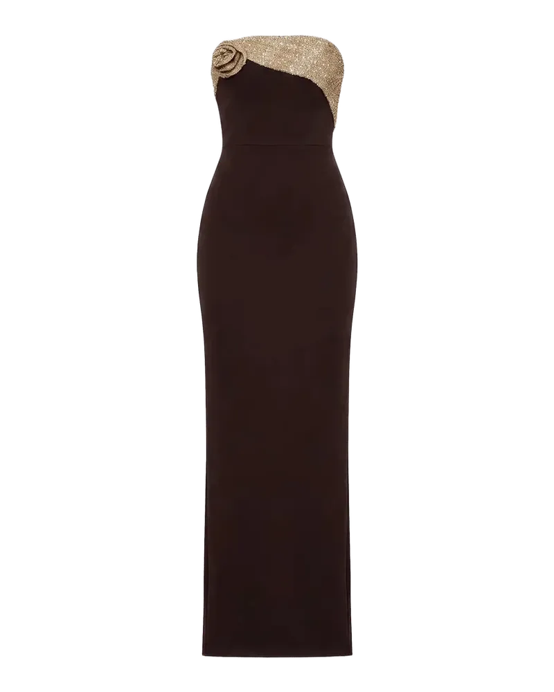 Lorraine Rosette Strapless Gown