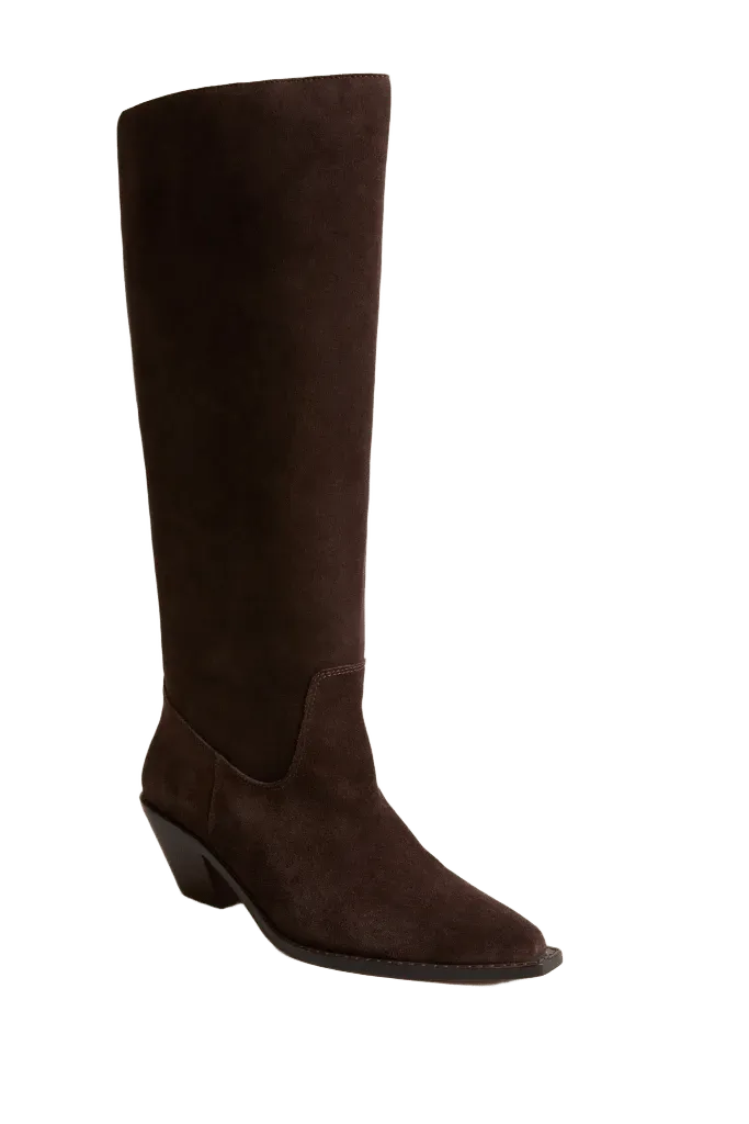Dark Espresso Suede Willa boots