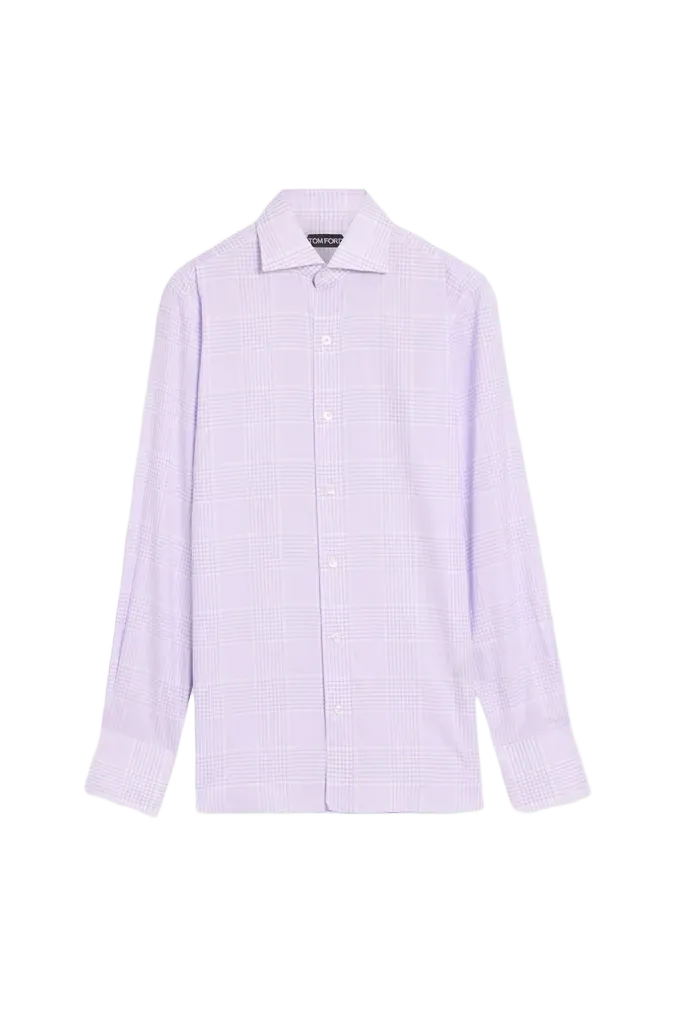 TOM FORD Checked Cotton-Poplin Shirt