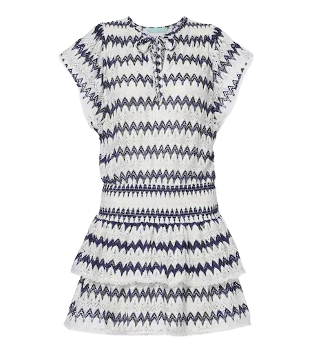 Remi chevron knitted minidress