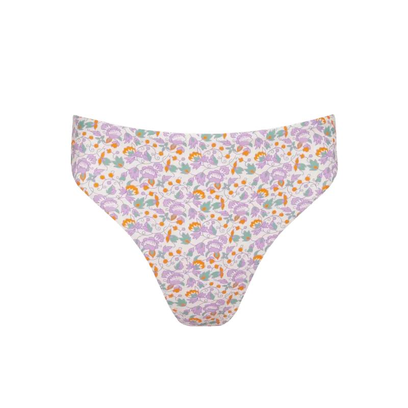 women's orchid floral mid rise bikini bottom