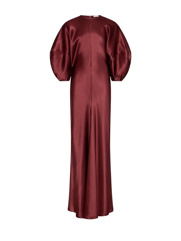 Sadie Dress in Dark Bordeaux