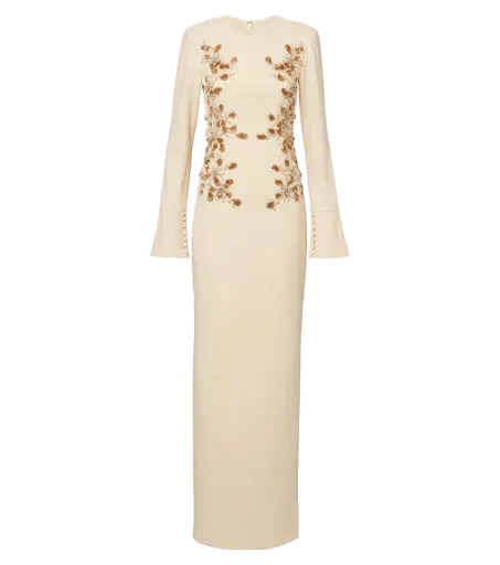 Lulee embellished floral gown