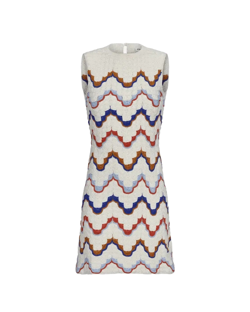 ALMA Sleeveless Mini Dress | Ivory / Multi