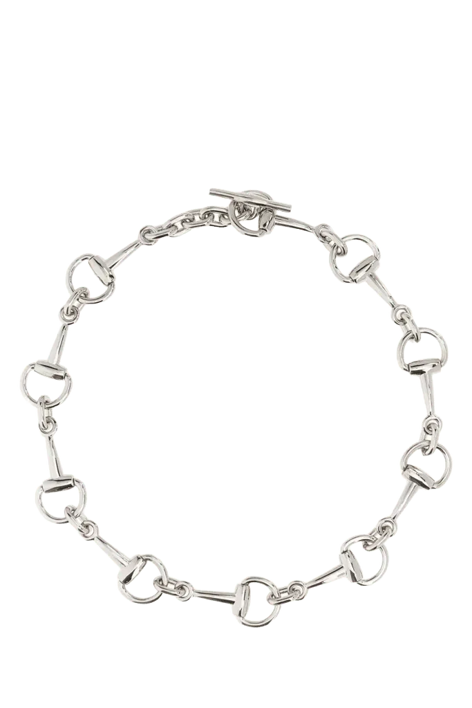 Gucci Horsebit Chain Link Necklace — Silver