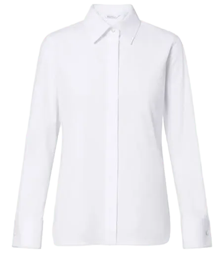 Cotton-blend poplin shirt