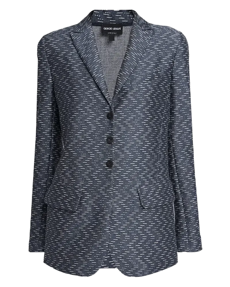 Zigzag Jacquard Cashmere Single-Breasted Jacket