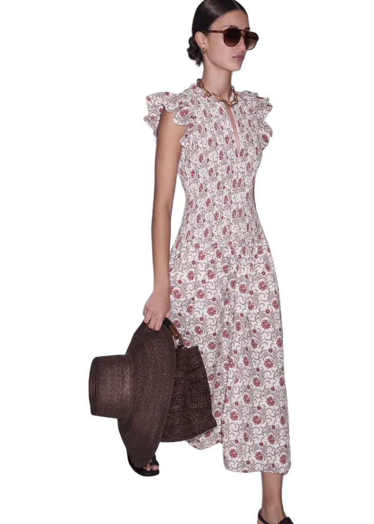 Shirred Maxi Dress
