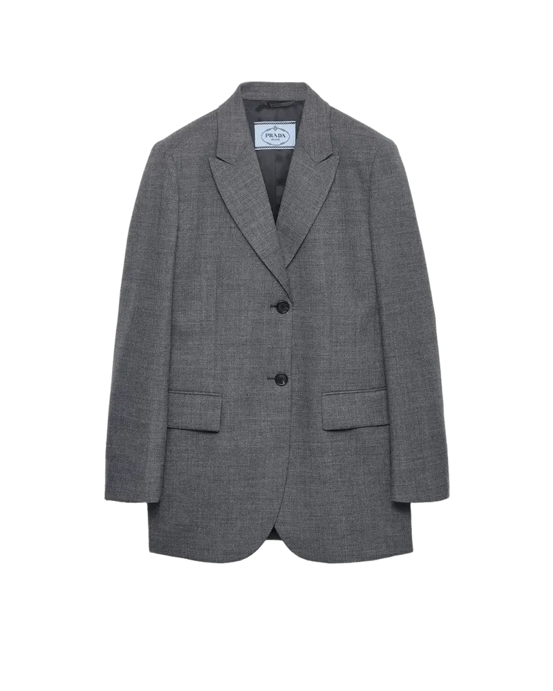 Single-breasted mélange hopsack jacket