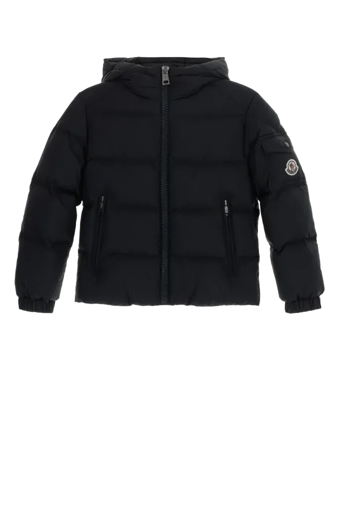 Moncler Jr Quilted Down Jacket — Navy
