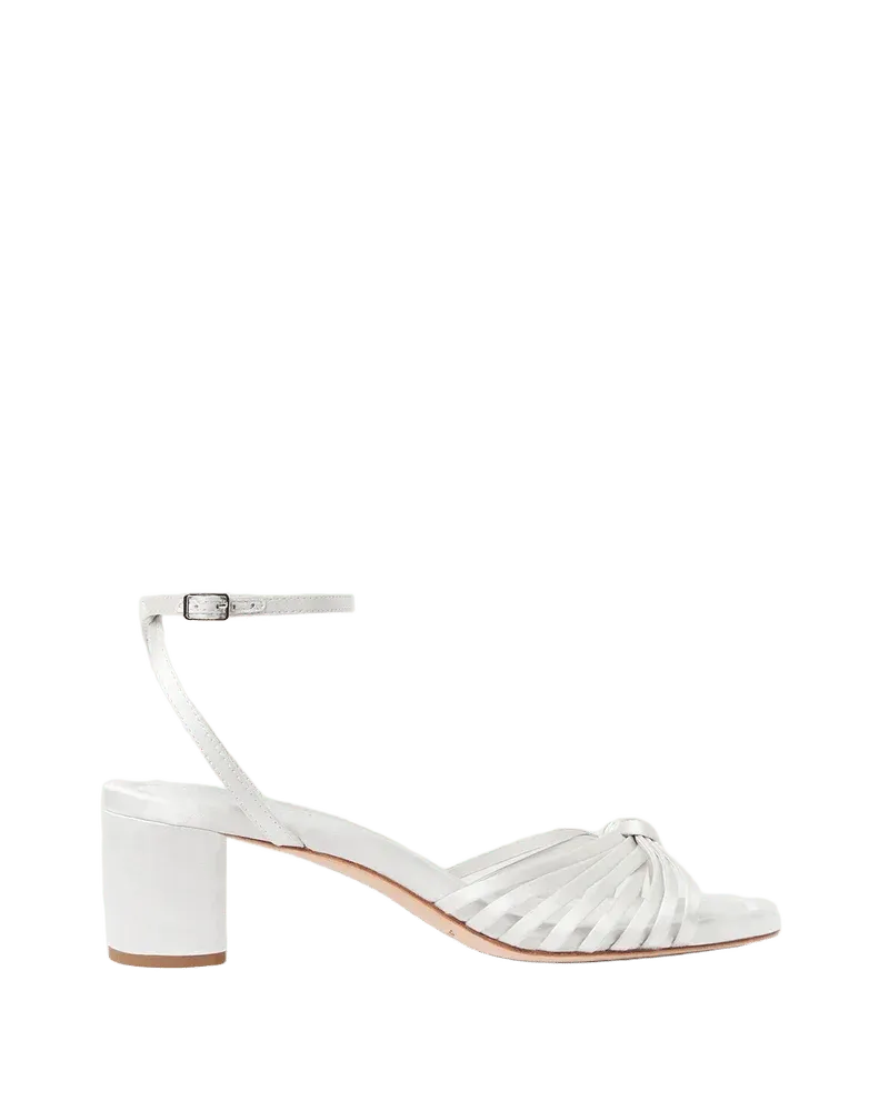 Olivia Cream Knot Mid-Heel Sandal