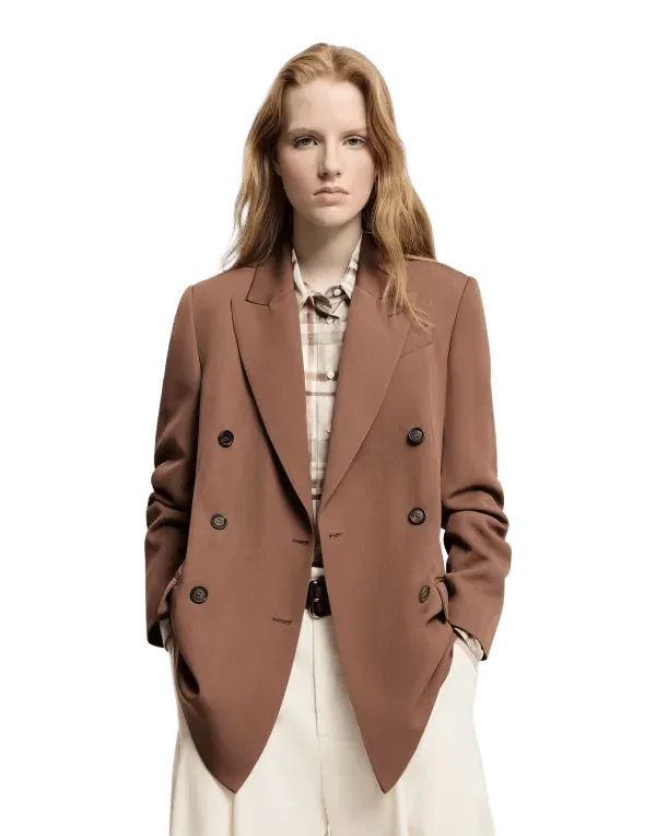 Virgin wool tricotine blazer