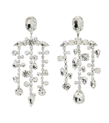Crystal-embellished drop earrings