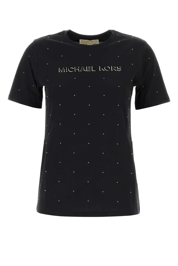 Michael By Michael Kors Stud T-Shirt — Black
