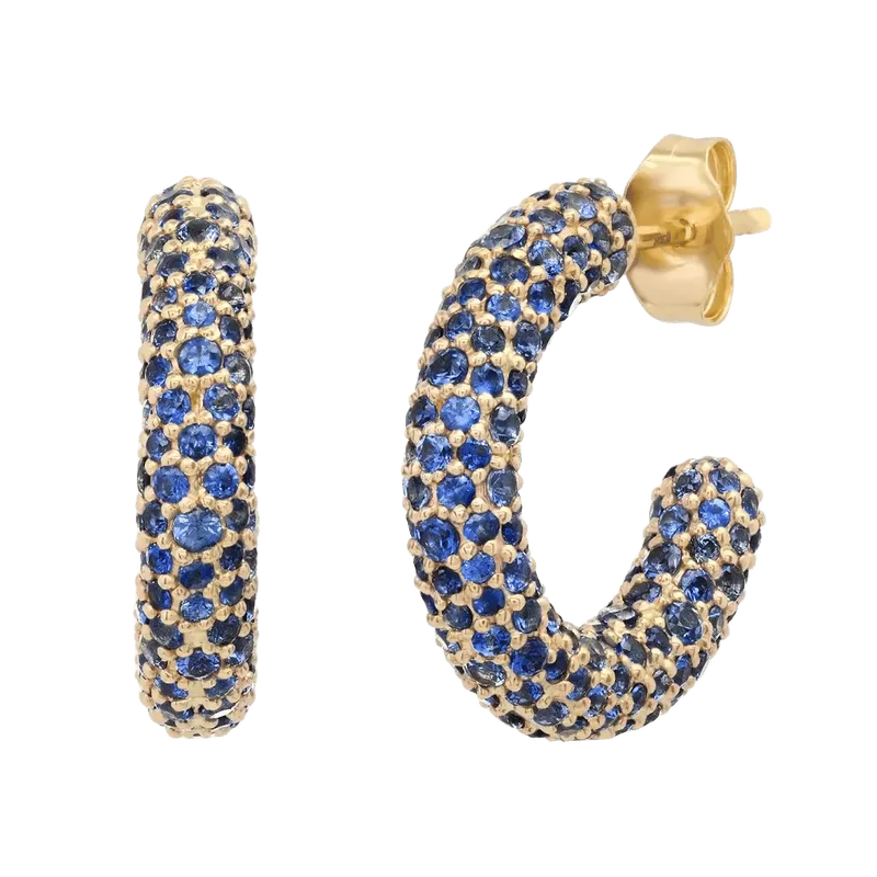 Mini Blue Sapphire Party Hoops