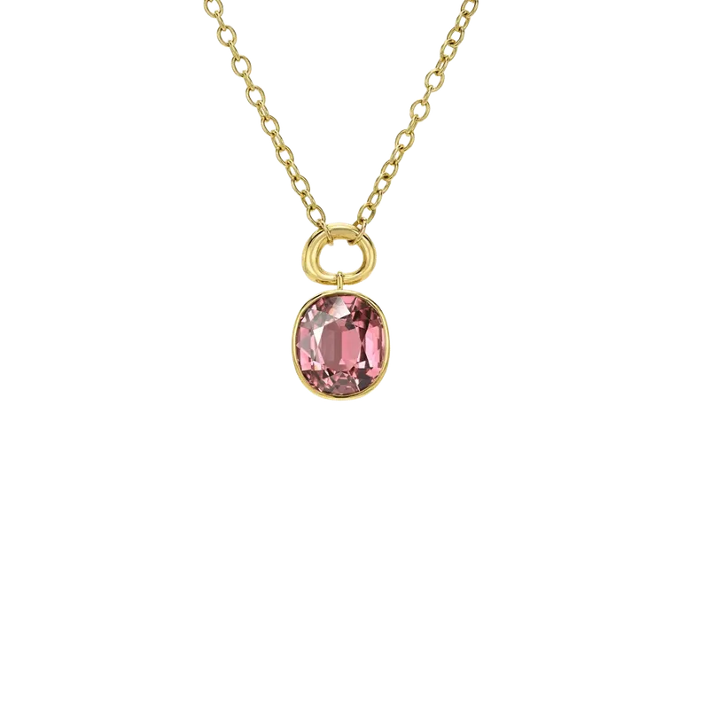 15.81ct Cushion Pink Tourmaline Vein Pendant