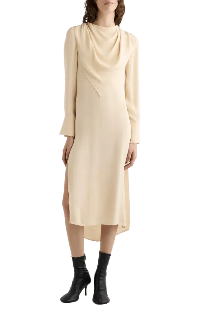 Dunica Washed Viscose Georgette Midi Dress