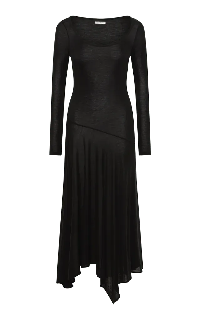 Fine Jersey Handkerchief Midi Dress