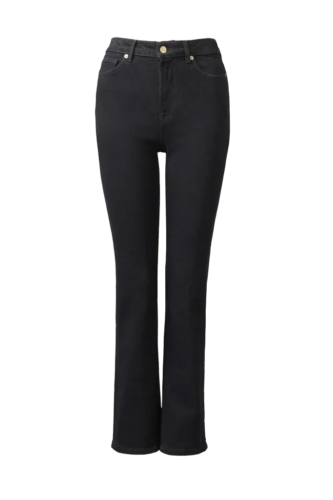 Marlo Straight Leg Jean Black Length 32\"