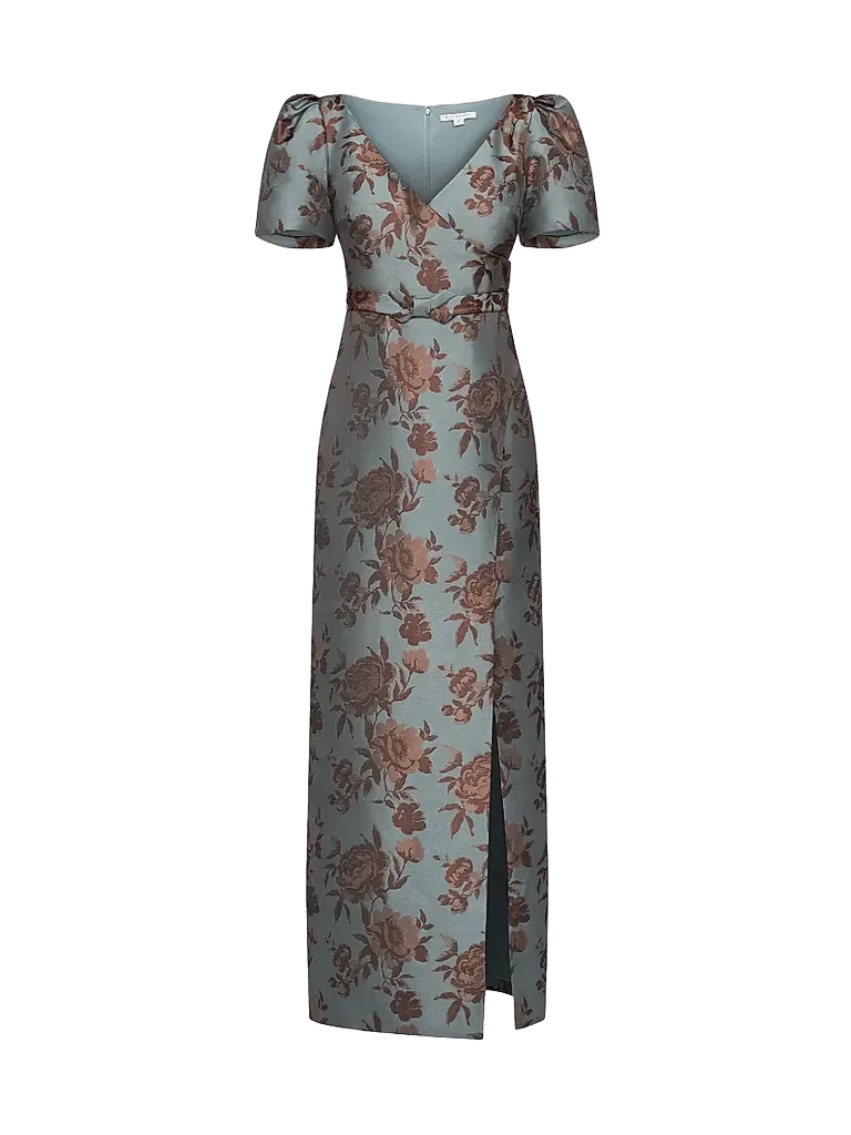 Esmerelda Floral Jacqaurd Gown