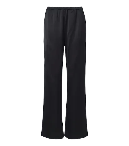 Satin wide-leg pants